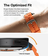 Ringke Samsung Galaxy Watch 20mm Armbånd Rubber One Bold Band Oransje