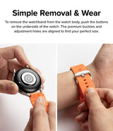 Ringke Samsung Galaxy Watch 20mm Armbånd Rubber One Bold Band Oransje