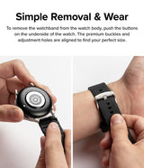 Ringke Samsung Galaxy Watch 20mm Armbånd Rubber One Bold Band Svart
