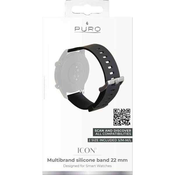 Puro Samsung Galaxy Watch 22mm Armbånd Icon Svart