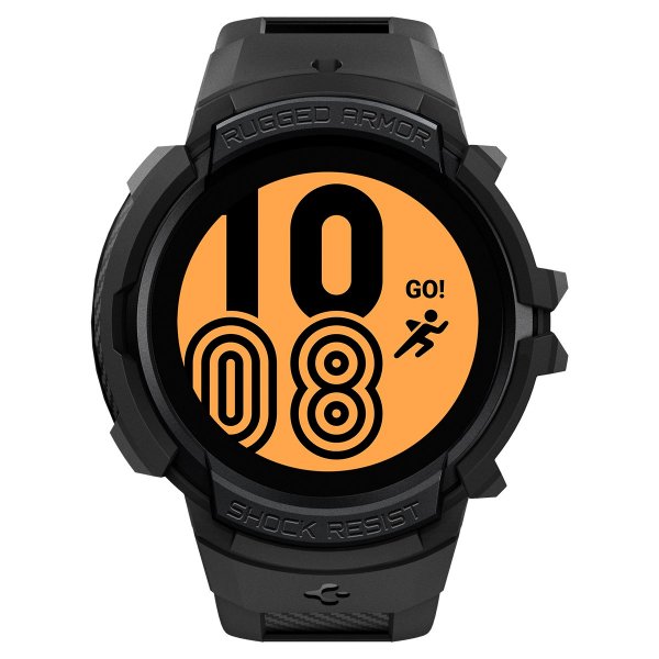 Spigen Samsung Galaxy Watch 4/5 44mm Deksel Armbånd Rugged Armor Pro Svart