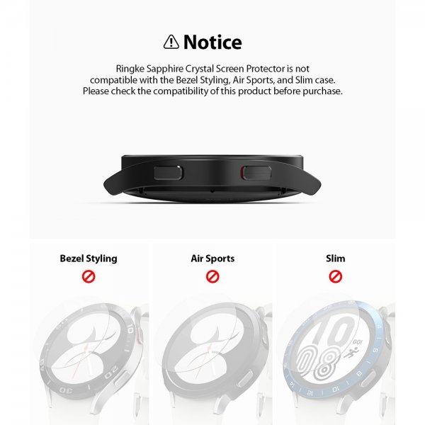 Ringke Samsung Galaxy Watch 4/5 44mm Skjermbeskytter Sapphire Crystal Screen Protector
