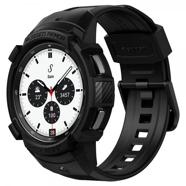 Spigen Samsung Galaxy Watch 4 Classic 42mm Deksel Rugged Armor Pro Svart