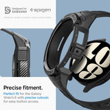 Spigen Samsung Galaxy Watch 6 40mm Deksel Armbånd Rugged Armor Pro Svart