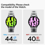 Spigen Samsung Galaxy Watch 6 44mm Armbånd Modern Fit 316L Sølv