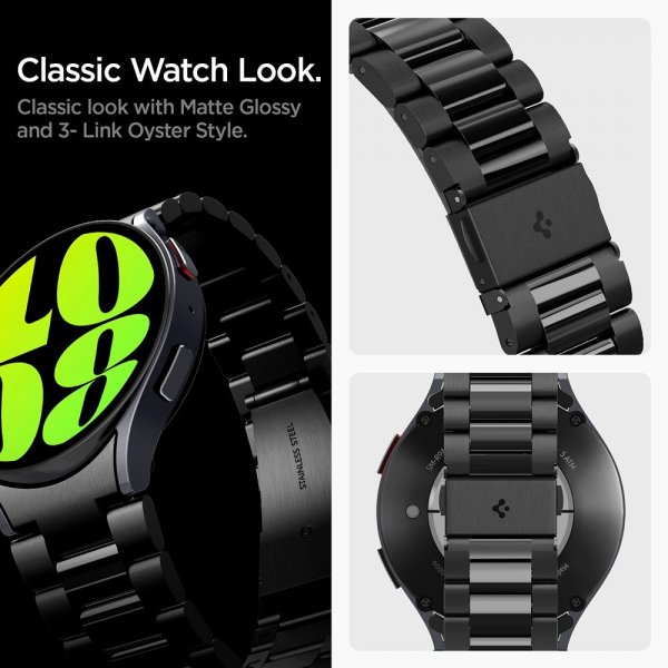 Spigen Samsung Galaxy Watch 6 44mm Armbånd Modern Fit 316L Svart