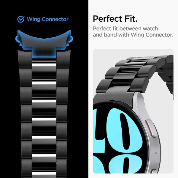 Spigen Samsung Galaxy Watch 6 44mm Armbånd Modern Fit 316L Svart