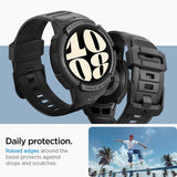 Spigen Samsung Galaxy Watch 6 44mm Deksel Armbånd Rugged Armor Pro Svart