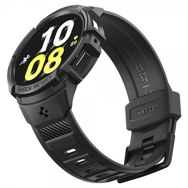 Spigen Samsung Galaxy Watch 6 44mm Deksel Armbånd Rugged Armor Pro Svart