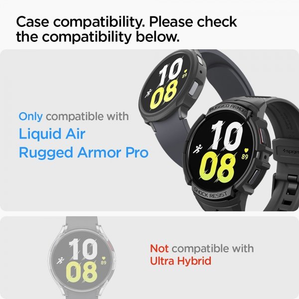 Spigen Samsung Galaxy Watch 6 44mm Skjermbeskytter GLAS.tR EZ Fit 2-pakning