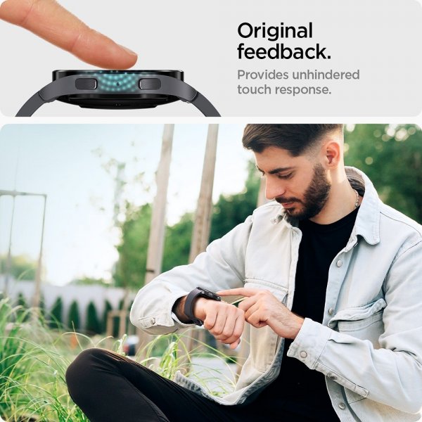 Spigen Samsung Galaxy Watch 6 44mm Skjermbeskytter GLAS.tR EZ Fit 2-pakning