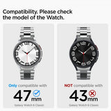 Spigen Samsung Galaxy Watch 6 Classic 47mm Armbånd Modern Fit 316L Sølv