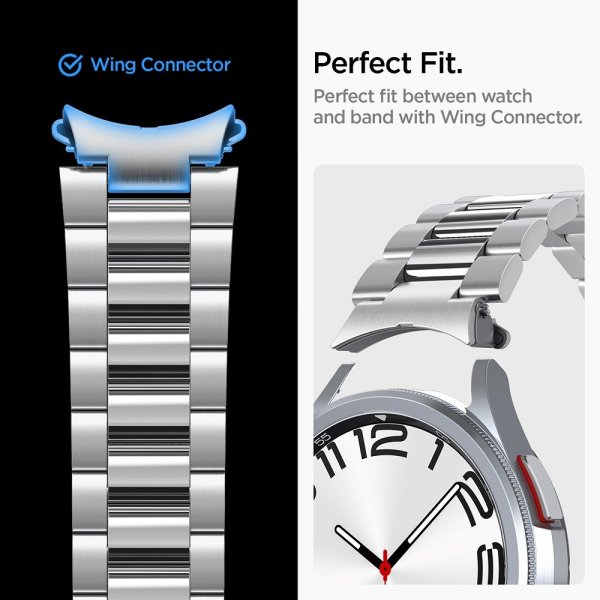 Spigen Samsung Galaxy Watch 6 Classic 47mm Armbånd Modern Fit 316L Sølv