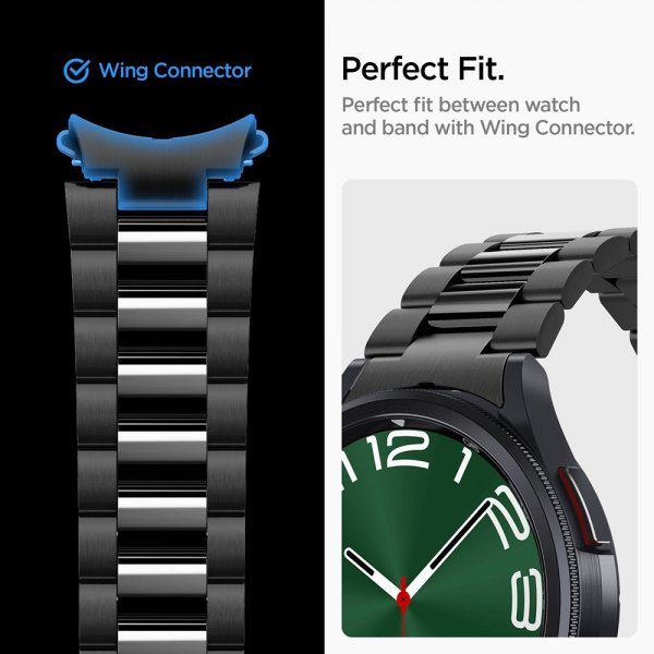 Spigen Samsung Galaxy Watch 6 Classic 47mm Armbånd Modern Fit 316L Svart