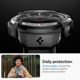 Spigen Samsung Galaxy Watch 6 Classic 47mm Deksel Armbånd Rugged Armor Pro Svart