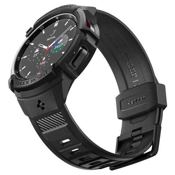 Spigen Samsung Galaxy Watch 6 Classic 47mm Deksel Armbånd Rugged Armor Pro Svart