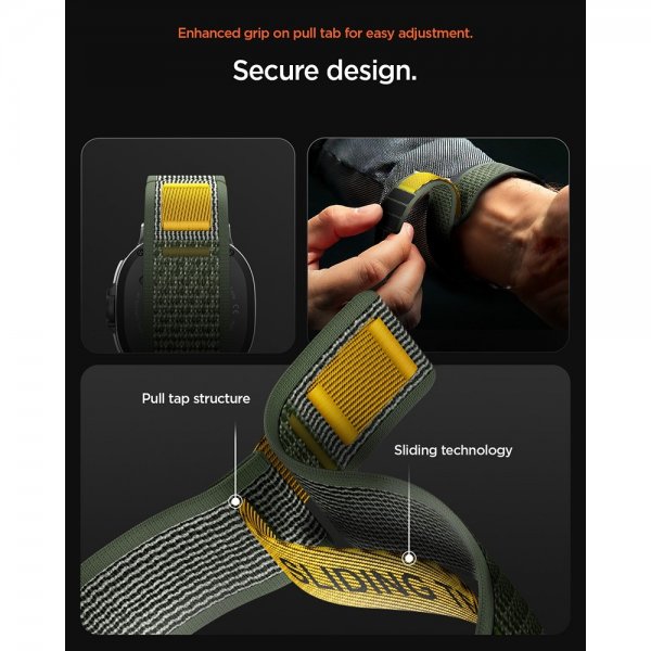 Spigen Samsung Galaxy Watch 8 40/44mm/Classic 46mm Armbånd Athlex Air Active Green