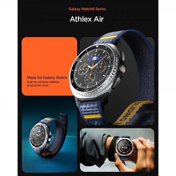 Spigen Samsung Galaxy Watch 8 40/44mm/Classic 46mm Armbånd Athlex Air Active Navy
