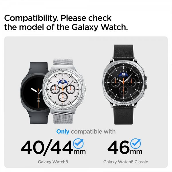 Spigen Samsung Galaxy Watch 8 40/44mm/Classic 46mm Armbånd Enzo Svart