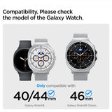 Spigen Samsung Galaxy Watch 8 40/44mm/Classic 46mm Armbånd Metal Fit Sølv