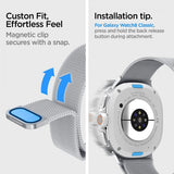 Spigen Samsung Galaxy Watch 8 40/44mm/Classic 46mm Armbånd Metal Fit Sølv