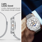 Spigen Samsung Galaxy Watch 8 40/44mm/Classic 46mm Armbånd Metal Fit Sølv