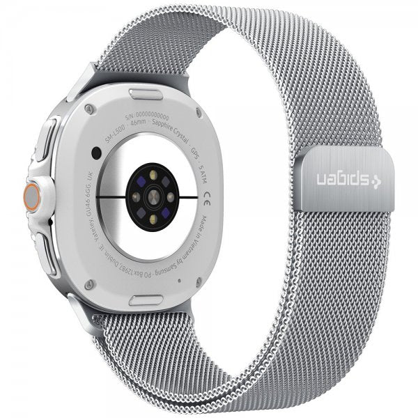Spigen Samsung Galaxy Watch 8 40/44mm/Classic 46mm Armbånd Metal Fit Sølv