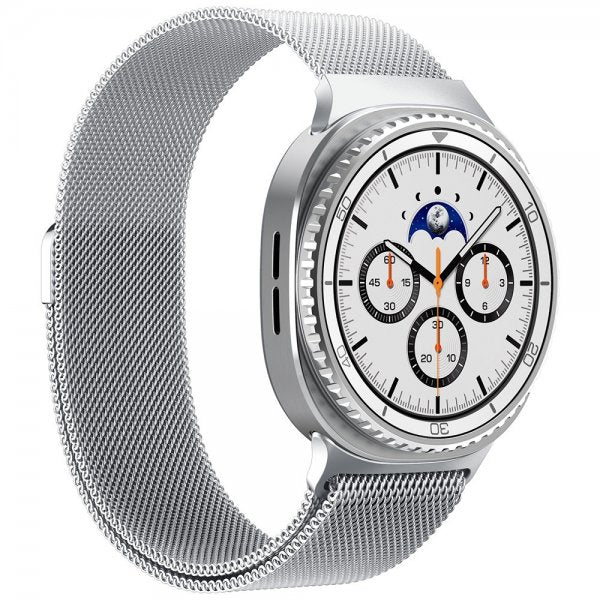 Spigen Samsung Galaxy Watch 8 40/44mm/Classic 46mm Armbånd Metal Fit Sølv