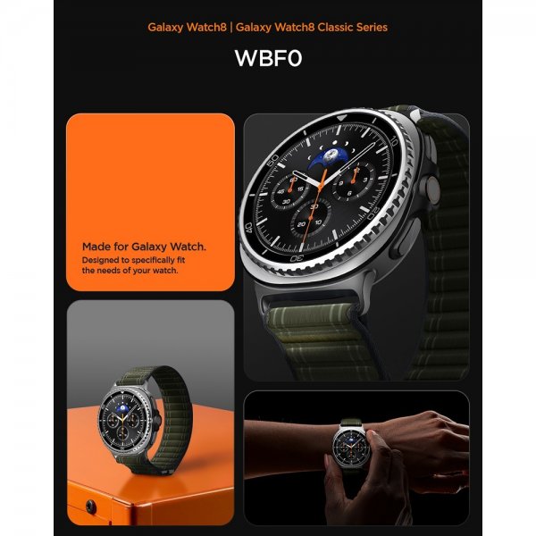 Spigen Samsung Galaxy Watch 8 40/44mm/Classic 46mm Armbånd WBF0 Grønn