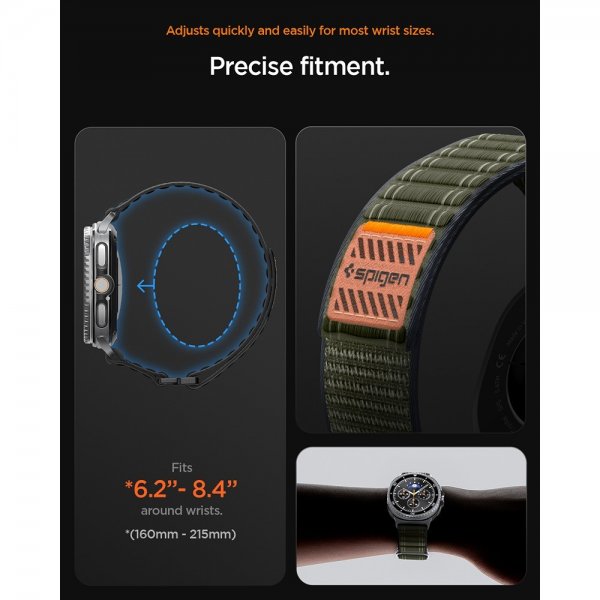 Spigen Samsung Galaxy Watch 8 40/44mm/Classic 46mm Armbånd WBF0 Grønn