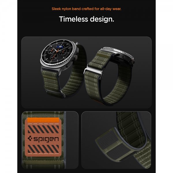 Spigen Samsung Galaxy Watch 8 40/44mm/Classic 46mm Armbånd WBF0 Grønn
