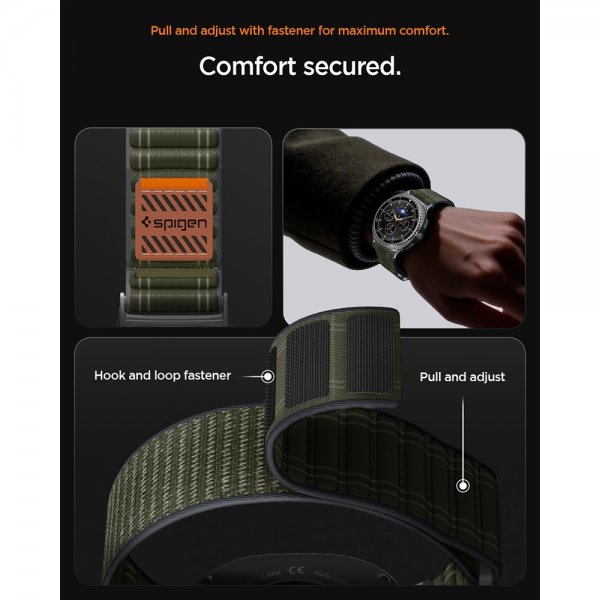 Spigen Samsung Galaxy Watch 8 40/44mm/Classic 46mm Armbånd WBF0 Grønn