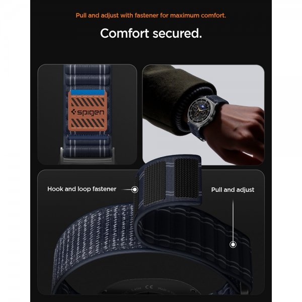 Spigen Samsung Galaxy Watch 8 40/44mm/Classic 46mm Armbånd WBF0 Navy