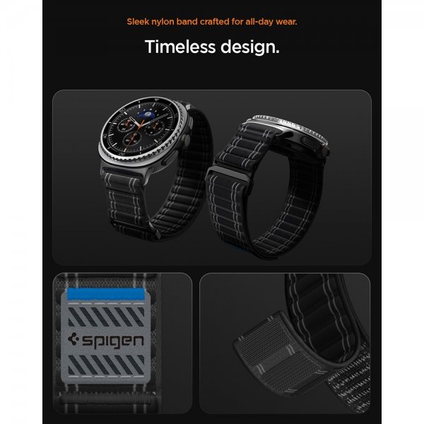 Spigen Samsung Galaxy Watch 8 40/44mm/Classic 46mm Armbånd WBF0 Svart