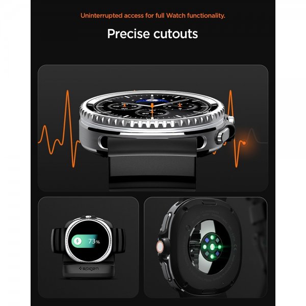 Spigen Samsung Galaxy Watch 8 40/44mm/Classic 46mm Armbånd WBS2 Svart