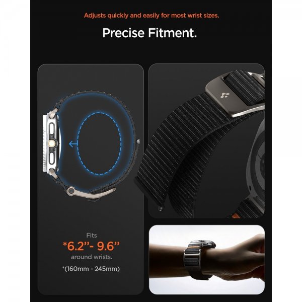 Spigen Samsung Galaxy Watch 8 40/44mm/Classic 46mm Armbånd DuraPro Flex Svart