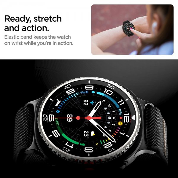 Spigen Samsung Galaxy Watch 8 40/44mm/Classic 46mm Armbånd Lite Fit Svart