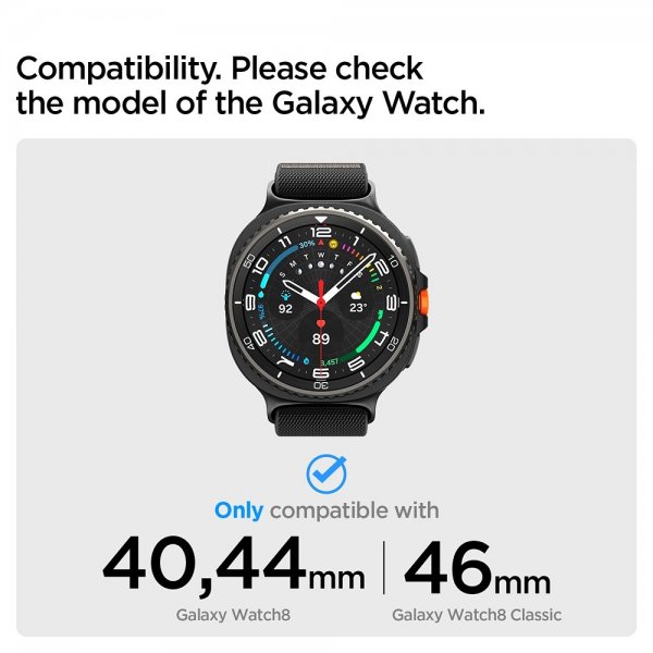 Spigen Samsung Galaxy Watch 8 40/44mm/Classic 46mm Armbånd Lite Fit Svart