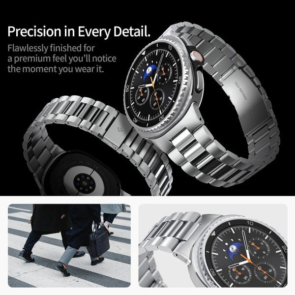 Spigen Samsung Galaxy Watch 8 40/44mm/Classic 46mm Armbånd Modern Fit Sølv