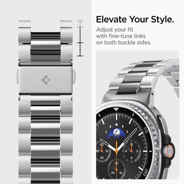 Spigen Samsung Galaxy Watch 8 40/44mm/Classic 46mm Armbånd Modern Fit Sølv