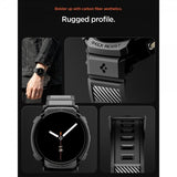 Spigen Samsung Galaxy Watch 8 40mm Armbånd og Deksel Rugged Armor Pro Matte Black