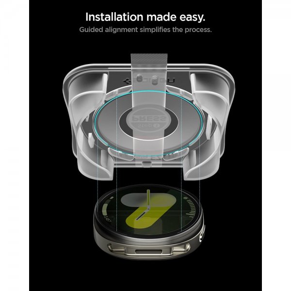 Spigen Samsung Galaxy Watch 8 44mm Skjermbeskytter GLAS.tR EZ Fit 2-pakning