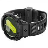 Spigen Samsung Galaxy Watch 8 44mm Armbånd og Deksel Rugged Armor Pro Matte Black