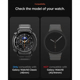 Spigen Samsung Galaxy Watch 8 Classic 46mm Armbånd og Deksel Rugged Armor Pro Matte Black
