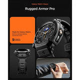 Spigen Samsung Galaxy Watch 8 Classic 46mm Armbånd og Deksel Rugged Armor Pro Matte Black