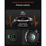 Spigen Samsung Galaxy Watch 8 Classic 46mm Armbånd og Deksel Rugged Armor Pro Matte Black