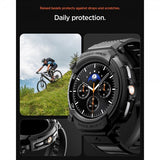 Spigen Samsung Galaxy Watch 8 Classic 46mm Armbånd og Deksel Rugged Armor Pro Matte Black