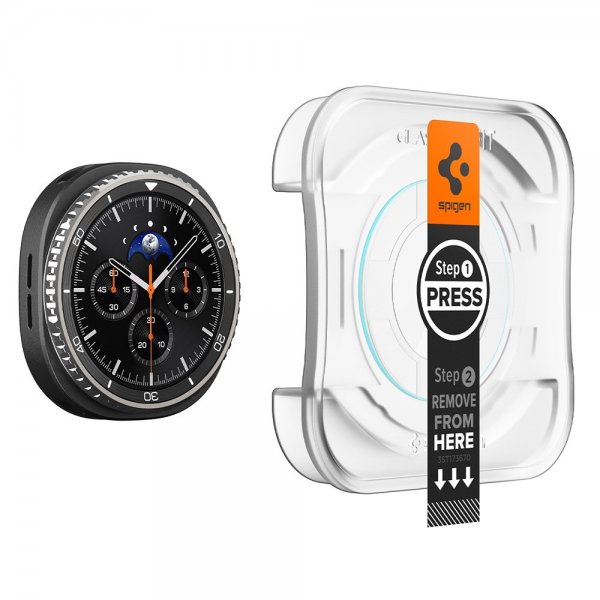 Spigen Samsung Galaxy Watch 8 Classic 46mm Skjermbeskytter GLAS.tR EZ Fit 2-pakning