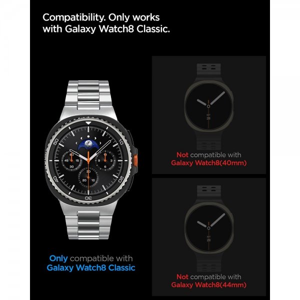 Spigen Samsung Galaxy Watch 8 Classic 46mm Skjermbeskytter GLAS.tR EZ Fit 2-pakning