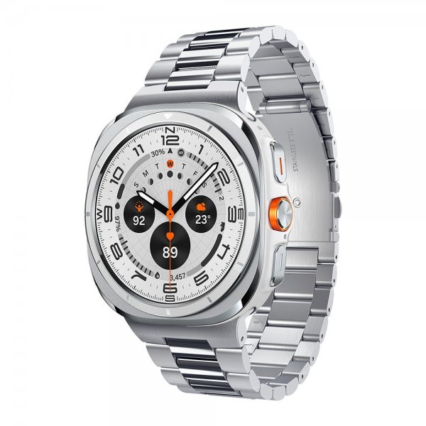 Spigen Samsung Galaxy Watch Ultra 47mm Armbånd Modern Fit 316L Sølv